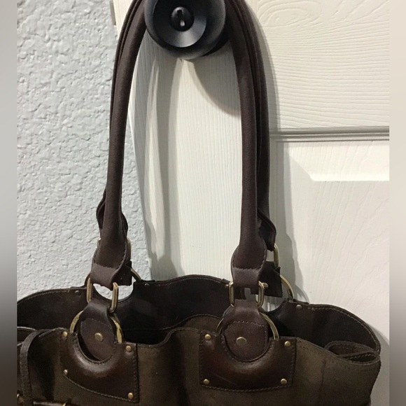 Gucci Suede Leather Bag W/ Attached Pouch - Picture 13 of 16